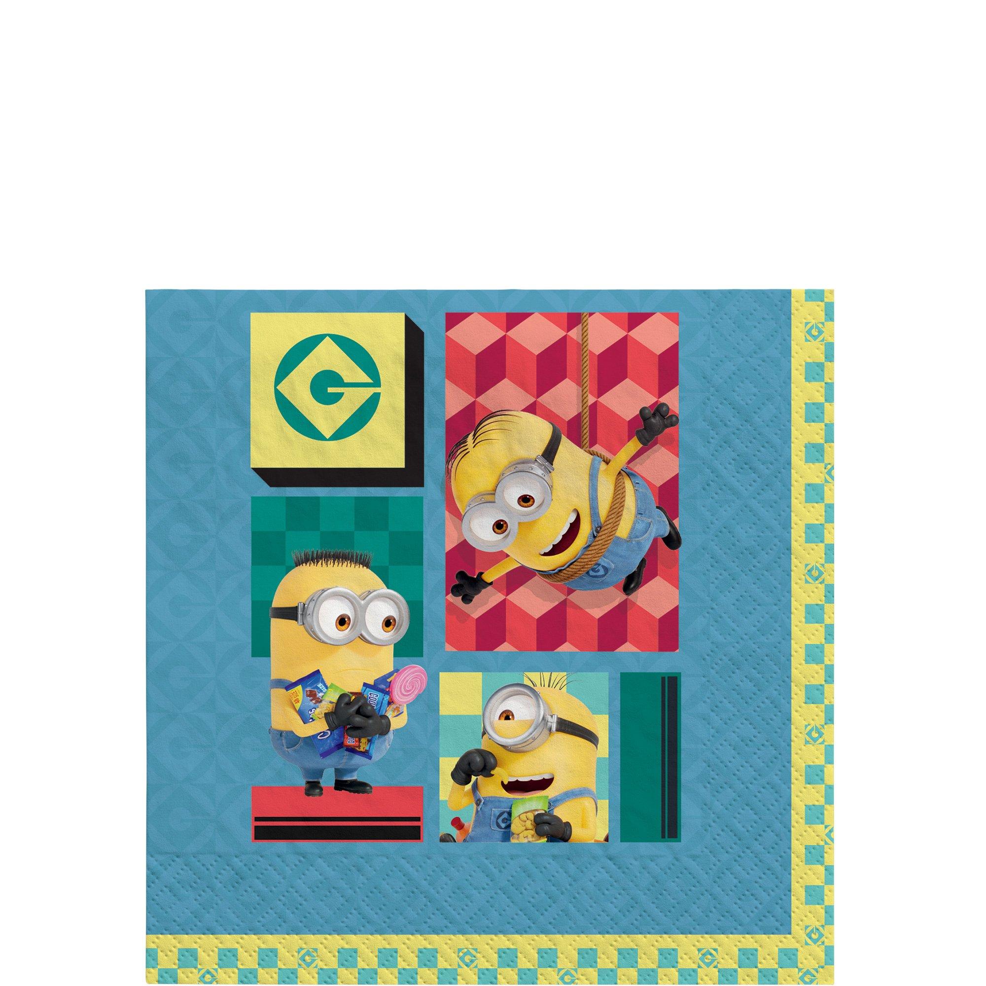 Minions Paper Beverage Napkins. 5in. 16ct - Despicable Me 4