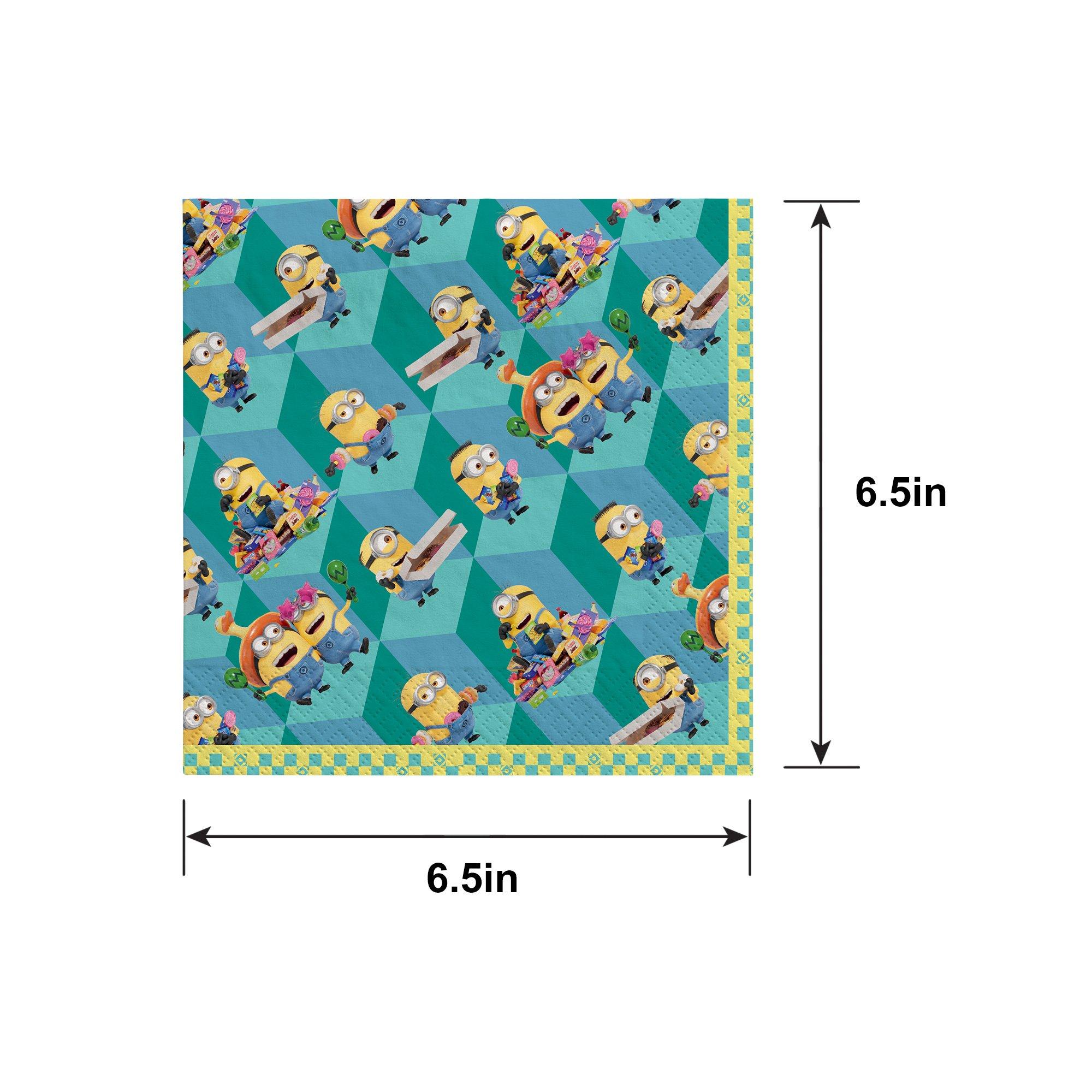 Minions Paper Lunch Napkins. 6.5in. 16ct - Despicable Me 4 - Image 2