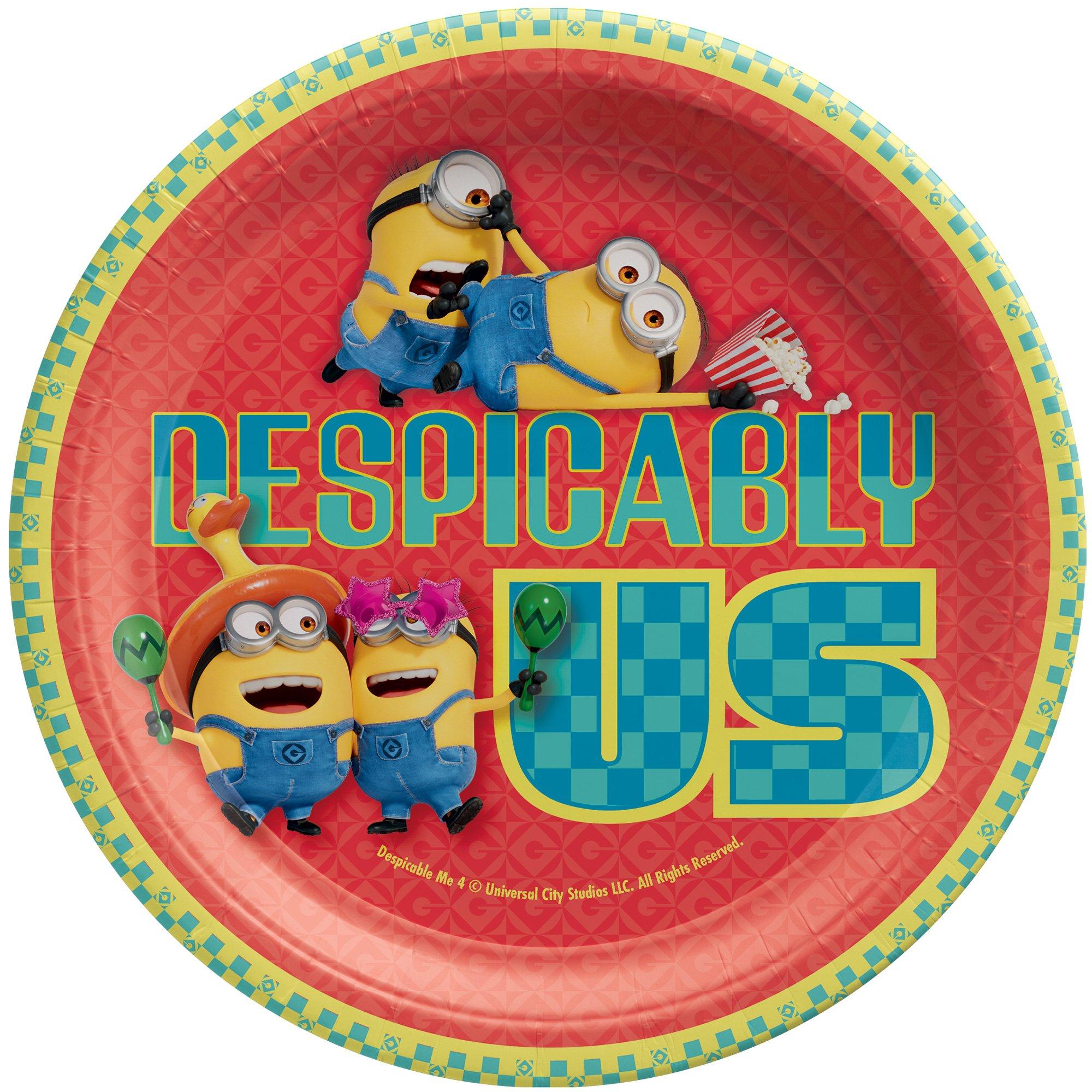 Minions Paper Lunch Plates. 9in. 8ct - Despicable Me 4