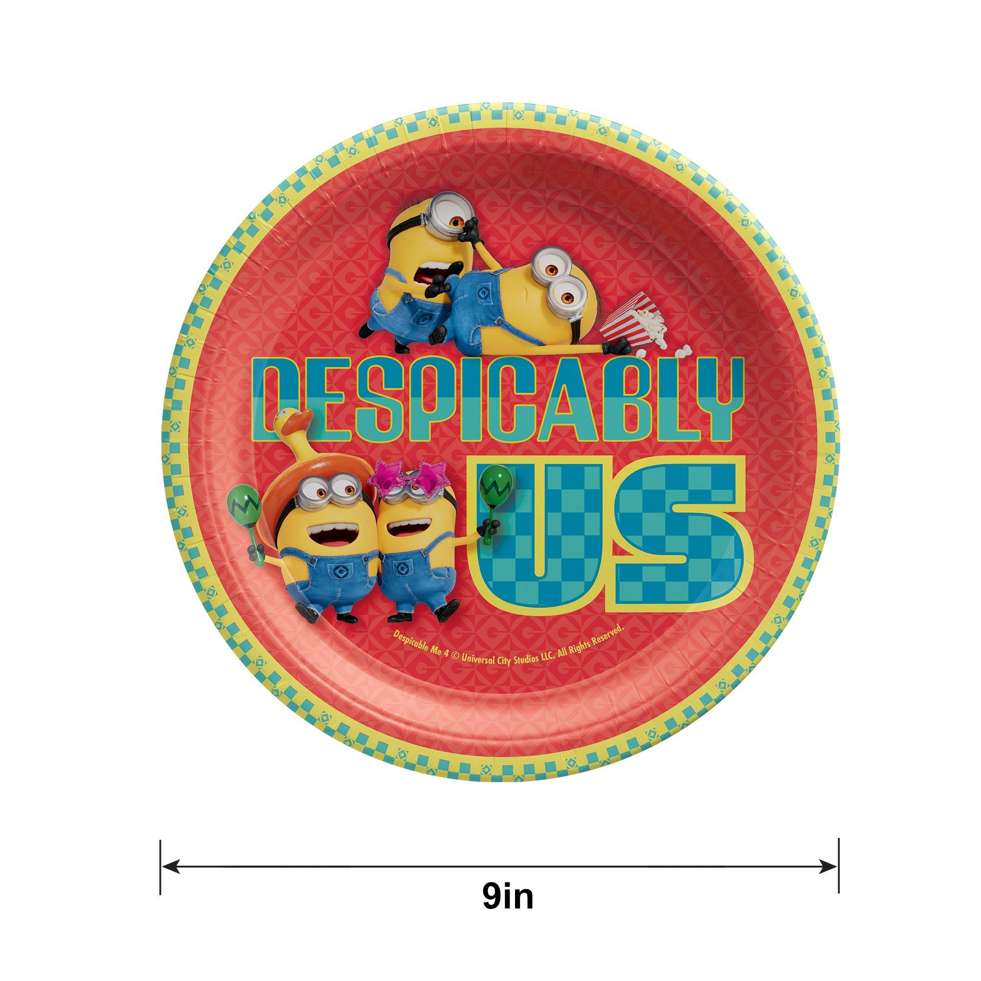 Minions Paper Lunch Plates. 9in. 8ct - Despicable Me 4 - Image 2