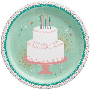Happy Cake Day Paper Dinner Plates. 10.5in. 8ct