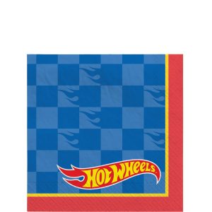 Hot Wheels Beverage Napkins. 5in. 16ct