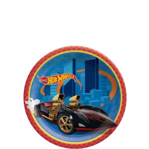 Hot Wheels Dessert Plates. 7in. 8ct