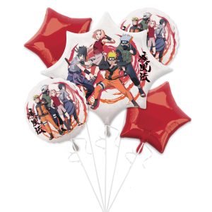 Naruto Shippuden Team 7 Foil Balloon Bouquet. 5pc