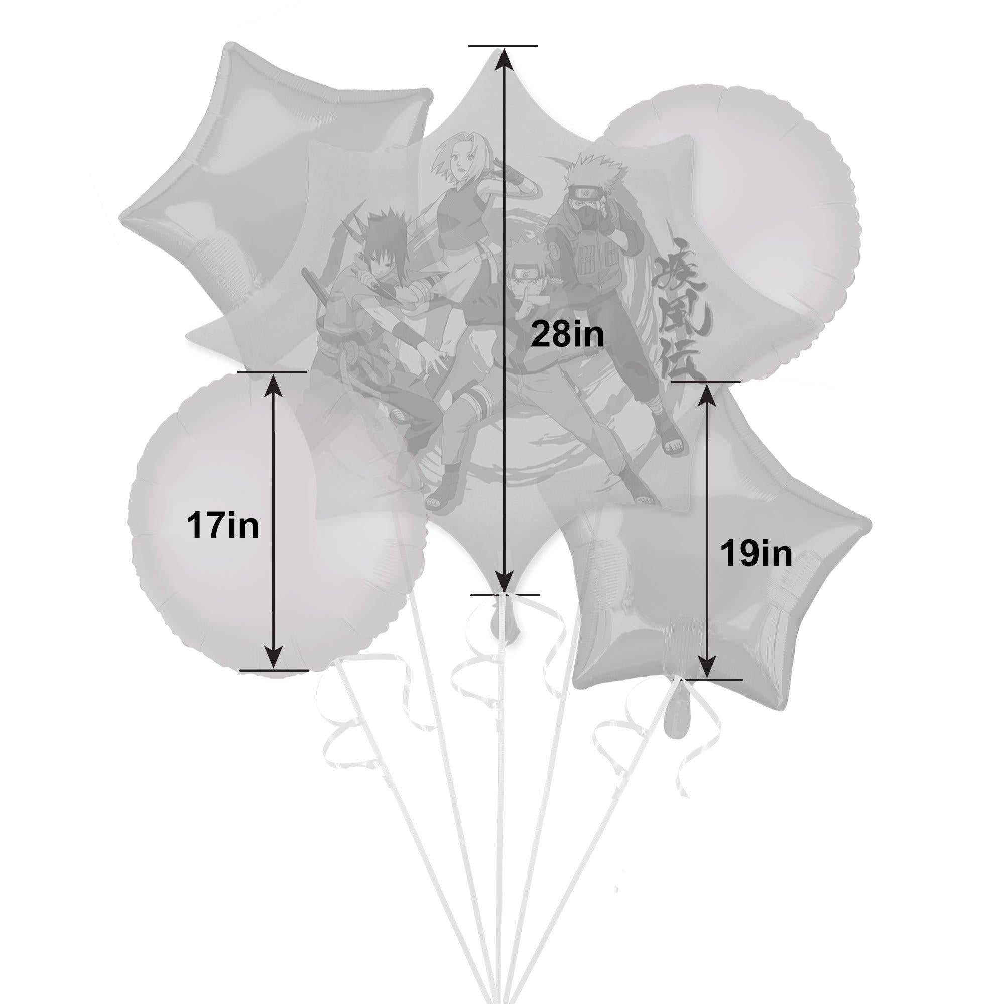 Naruto Shippuden Team 7 Foil Balloon Bouquet. 5pc - Image 2