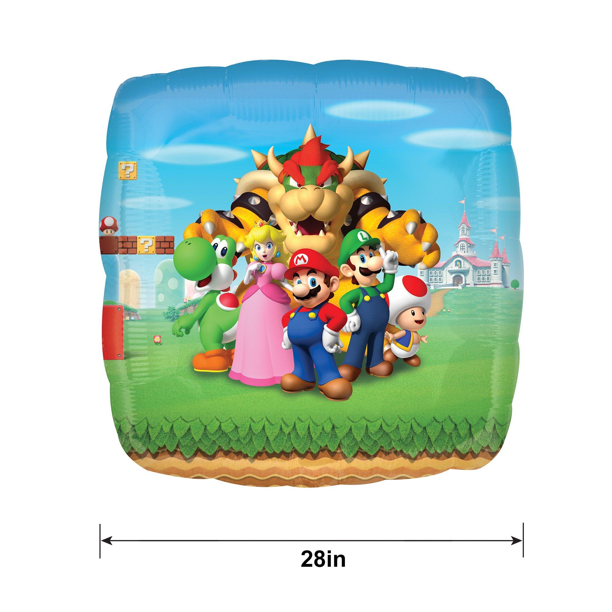 Super Mario Bros Square Foil Balloon. 28in - Image 2