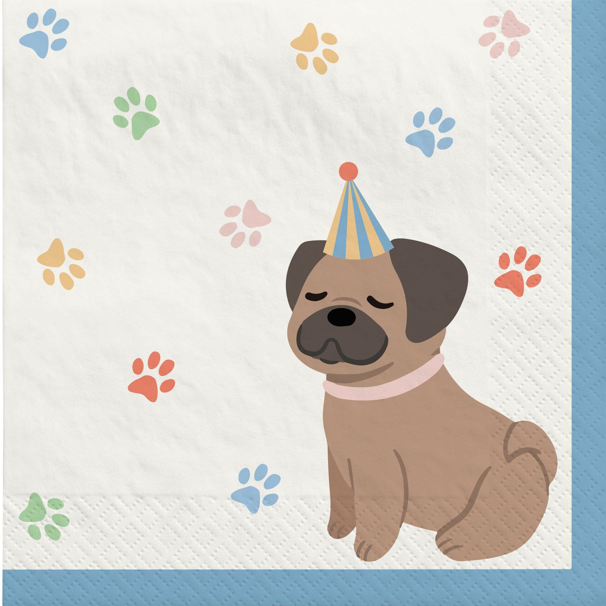 Pawsome Party Paper Lunch Napkins. 6.5in. 16ct
