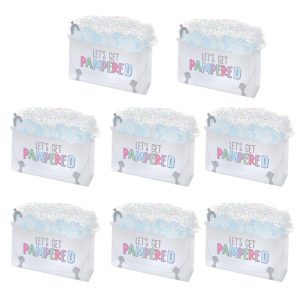 Bubble Bathtub Cardstock & Plastic Favor Boxes. 8ct - Spa Party