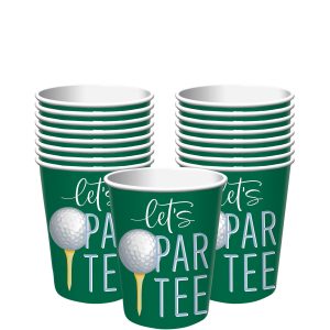 Let's Par Tee Golf Paper Cups. 12oz. 20ct - Hole in One