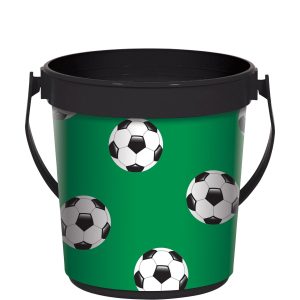 Soccer Ball Plastic Favor Container. 6.25in x 4.5in