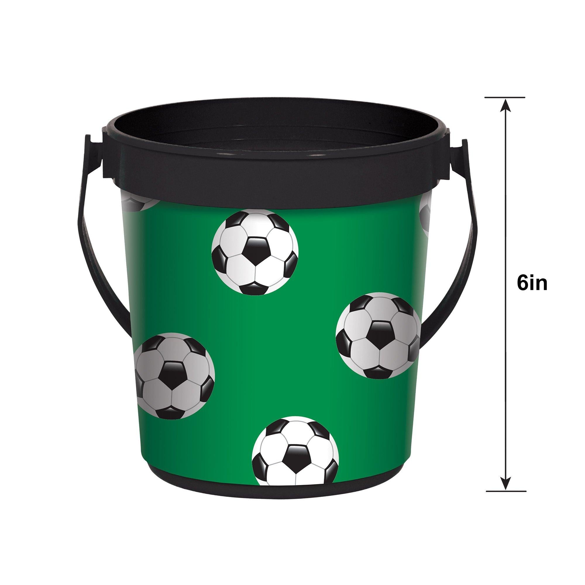 Soccer Ball Plastic Favor Container. 6.25in x 4.5in - Image 2