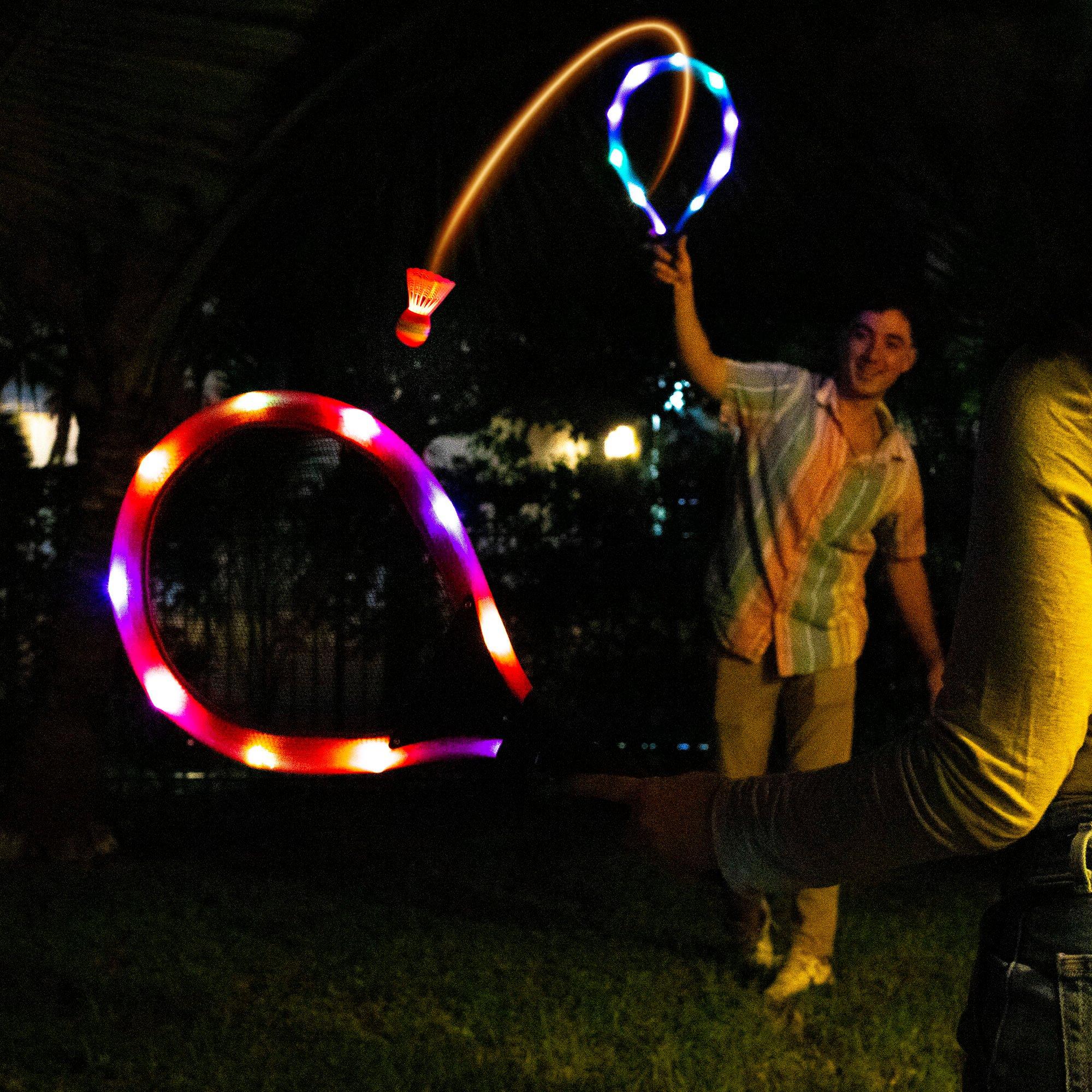 Light-Up LED Badminton Game Set. 4pc - Image 2