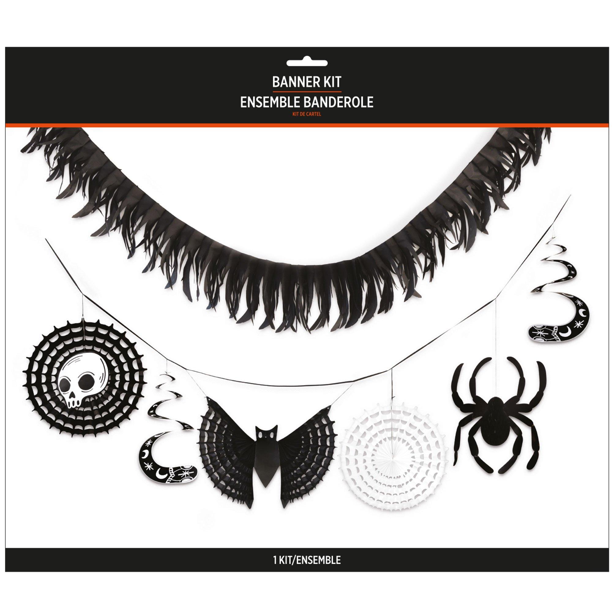 Spellbound Halloween Honeycomb & Tissue Banner Set. 8.5ft. 2pc - Image 5