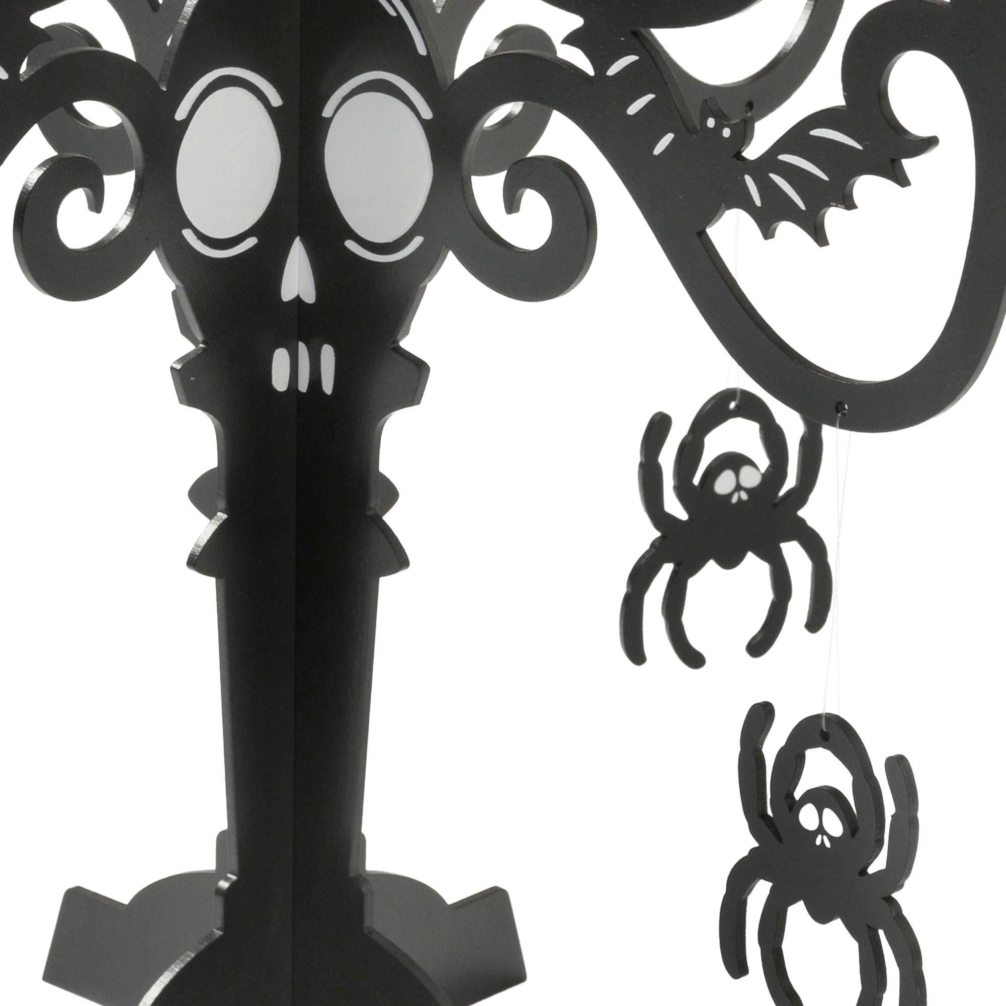 Black MDF Candelabra Decoration. 17in x 19.5in - Spellbound Halloween - Image 3
