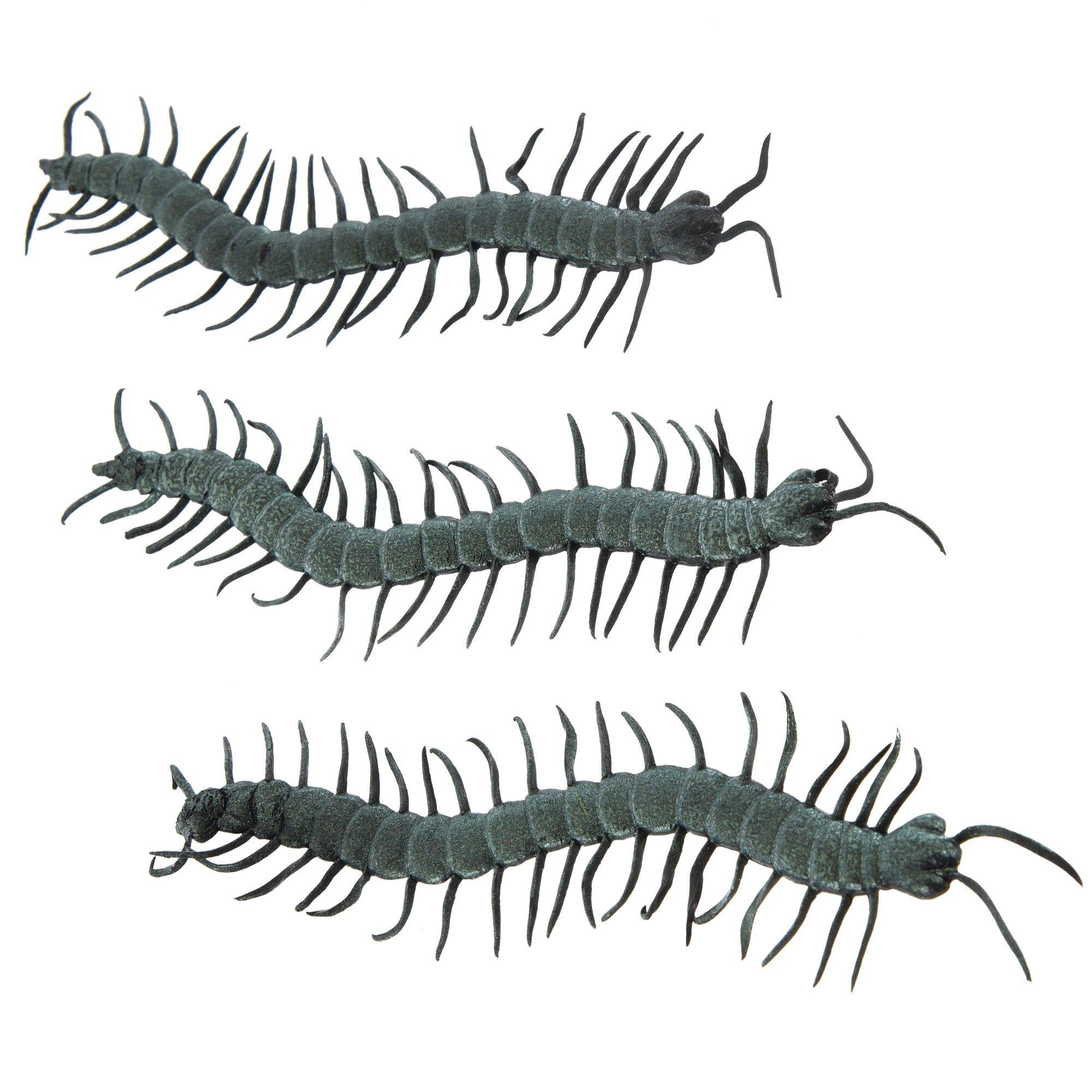 Iridescent Plastic Centipedes. 5.5in. 12ct