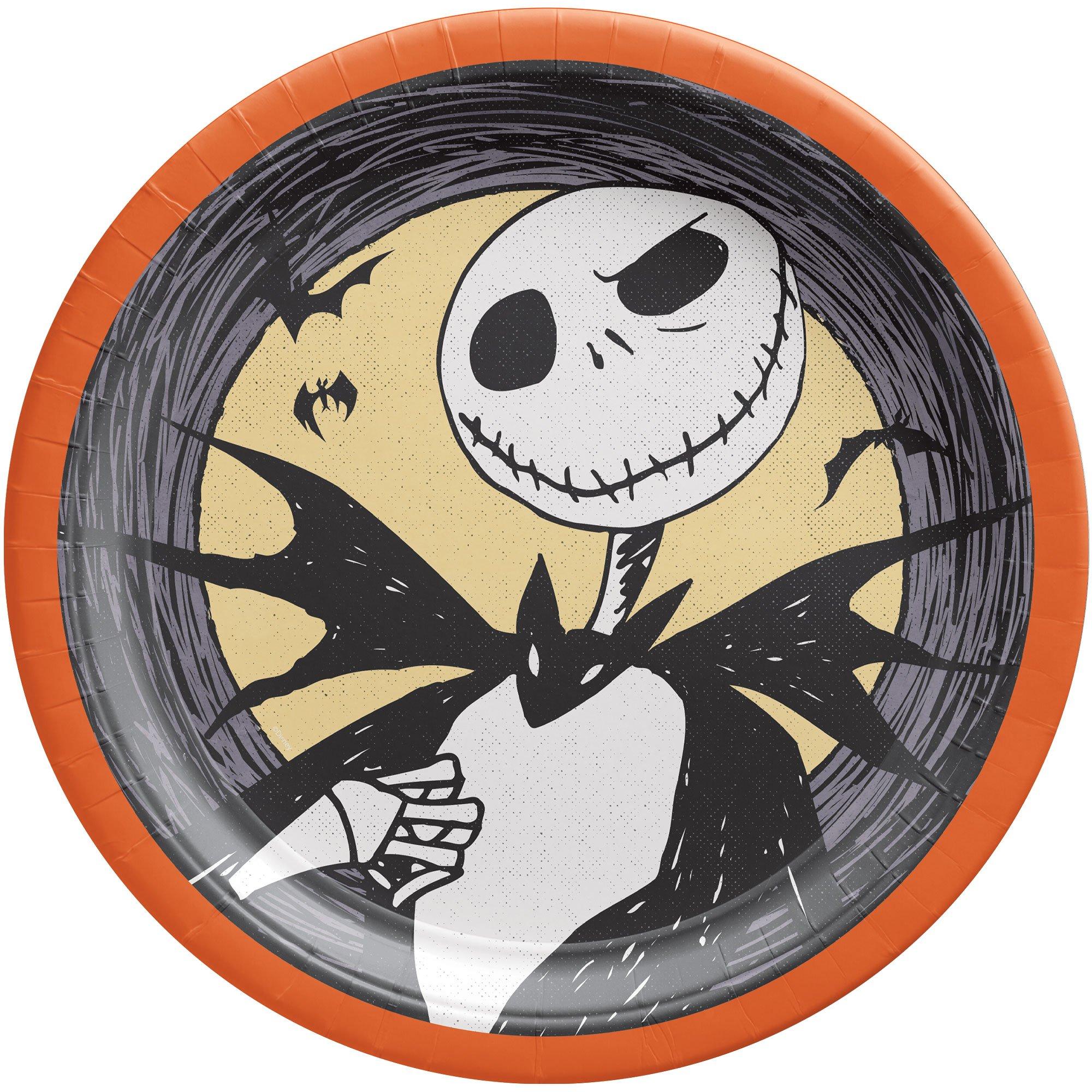 Jack Skellington Paper Dinner Plates. 10in. 18ct - The Nightmare Before Christmas