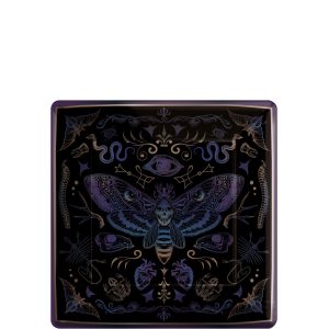 Dark Academia Square Paper Dessert Plates. 7in. 20ct