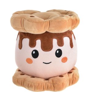 Smiley S'more Plush. 8in x 8in