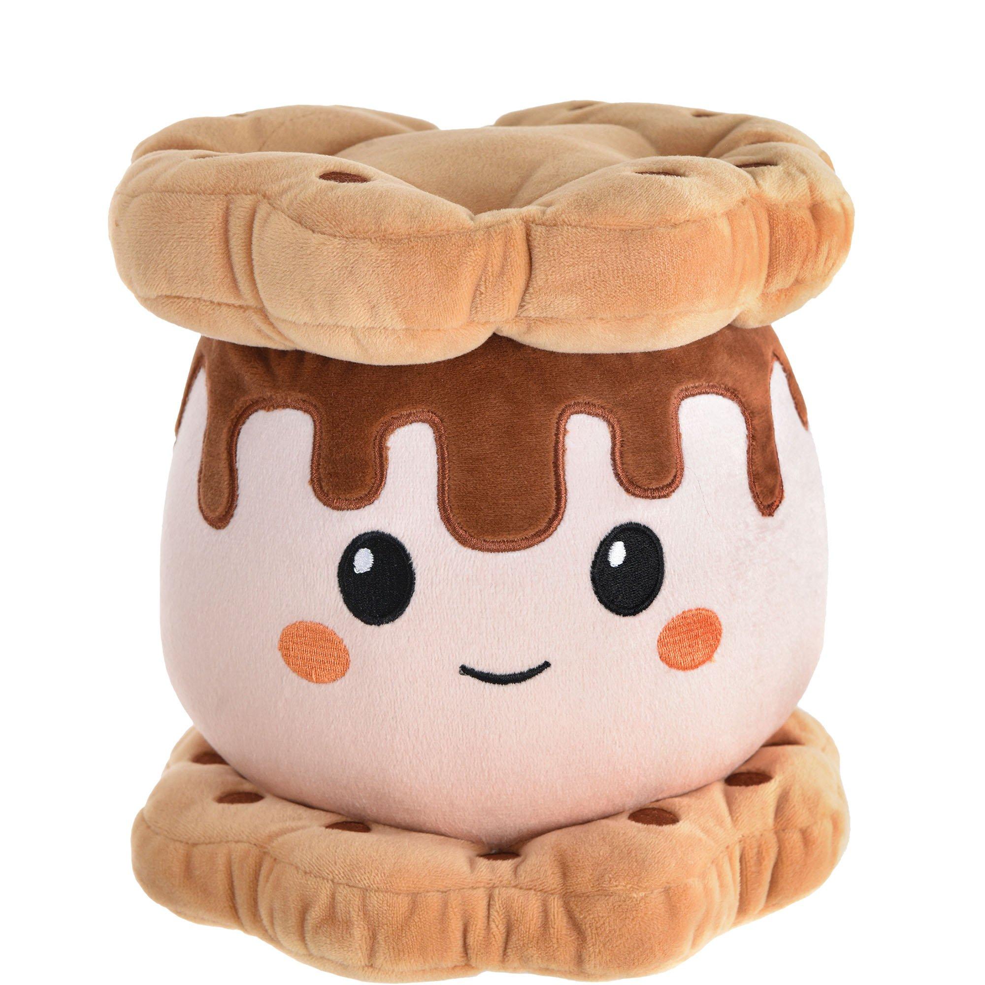 Smiley S'more Plush. 8in x 8in