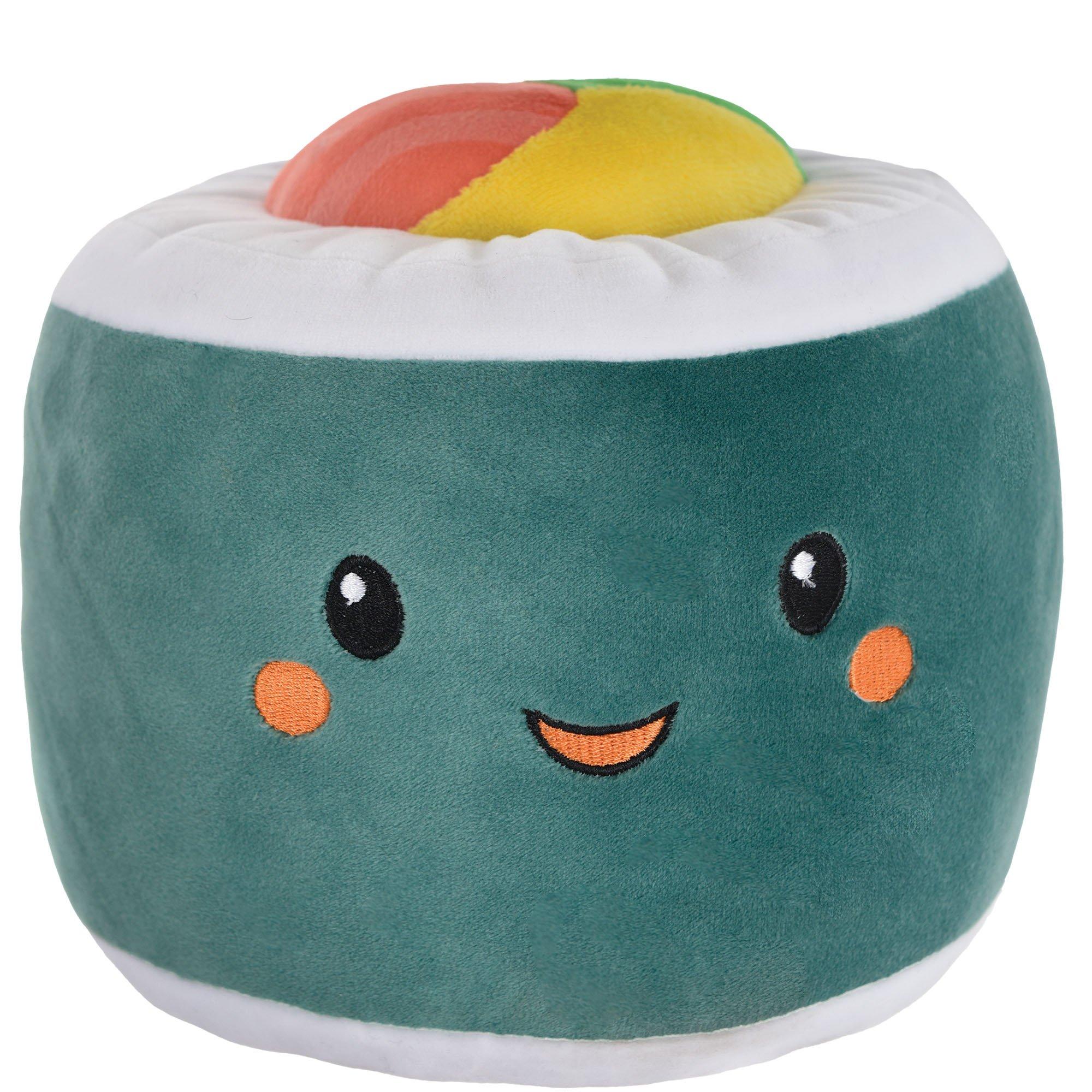 Smiley Sushi Plush. 8in x 7.6in