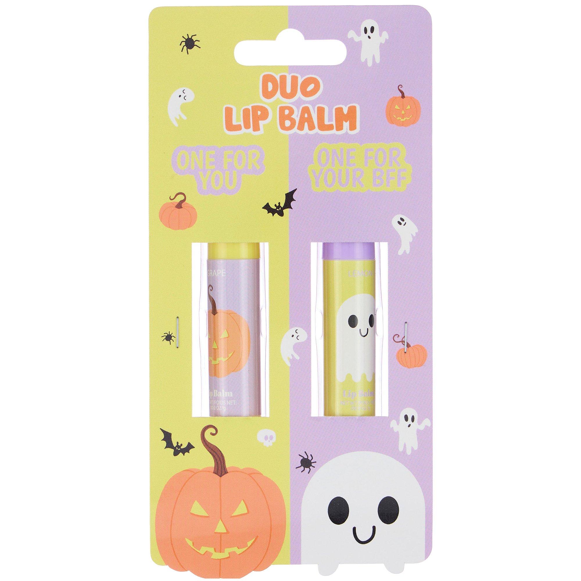 Pumpkin & Ghost Halloween Friendship Lip Balms. 2pc