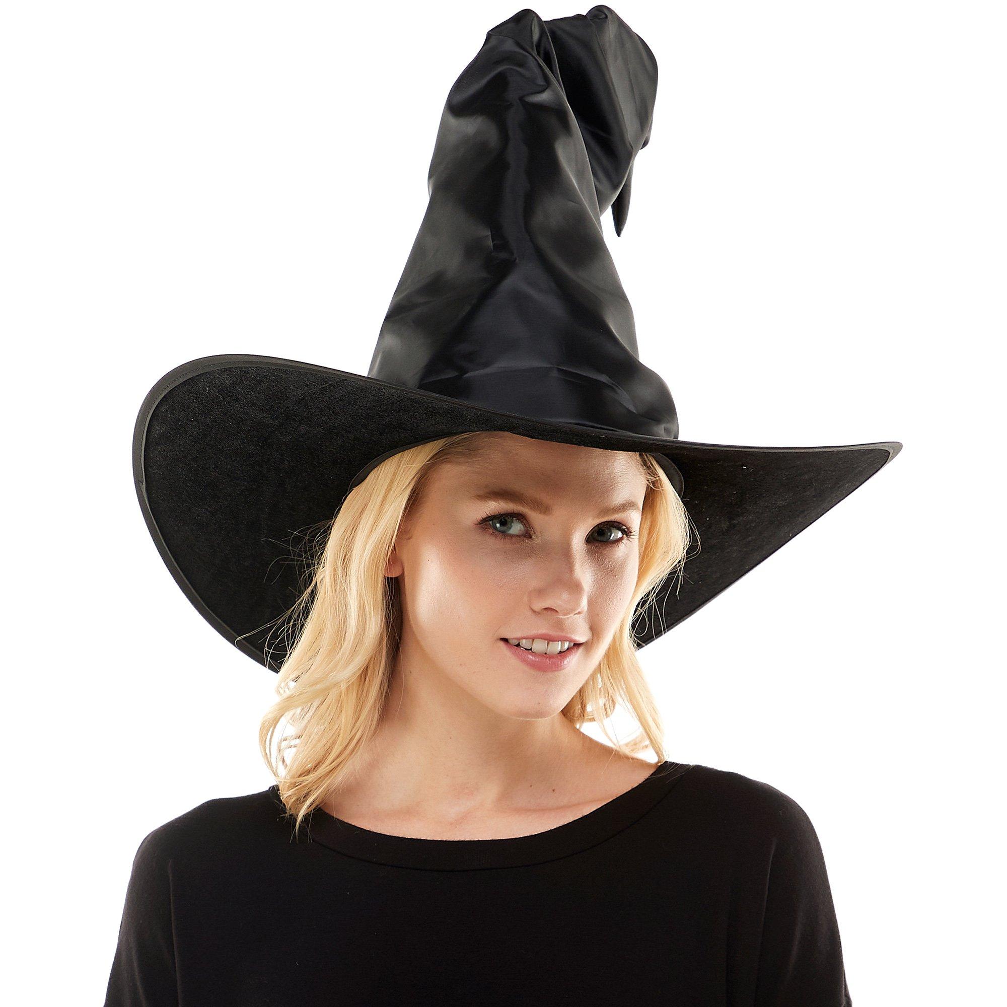 Wrinkly Faux Leather Posable Witch Hat - Image 3