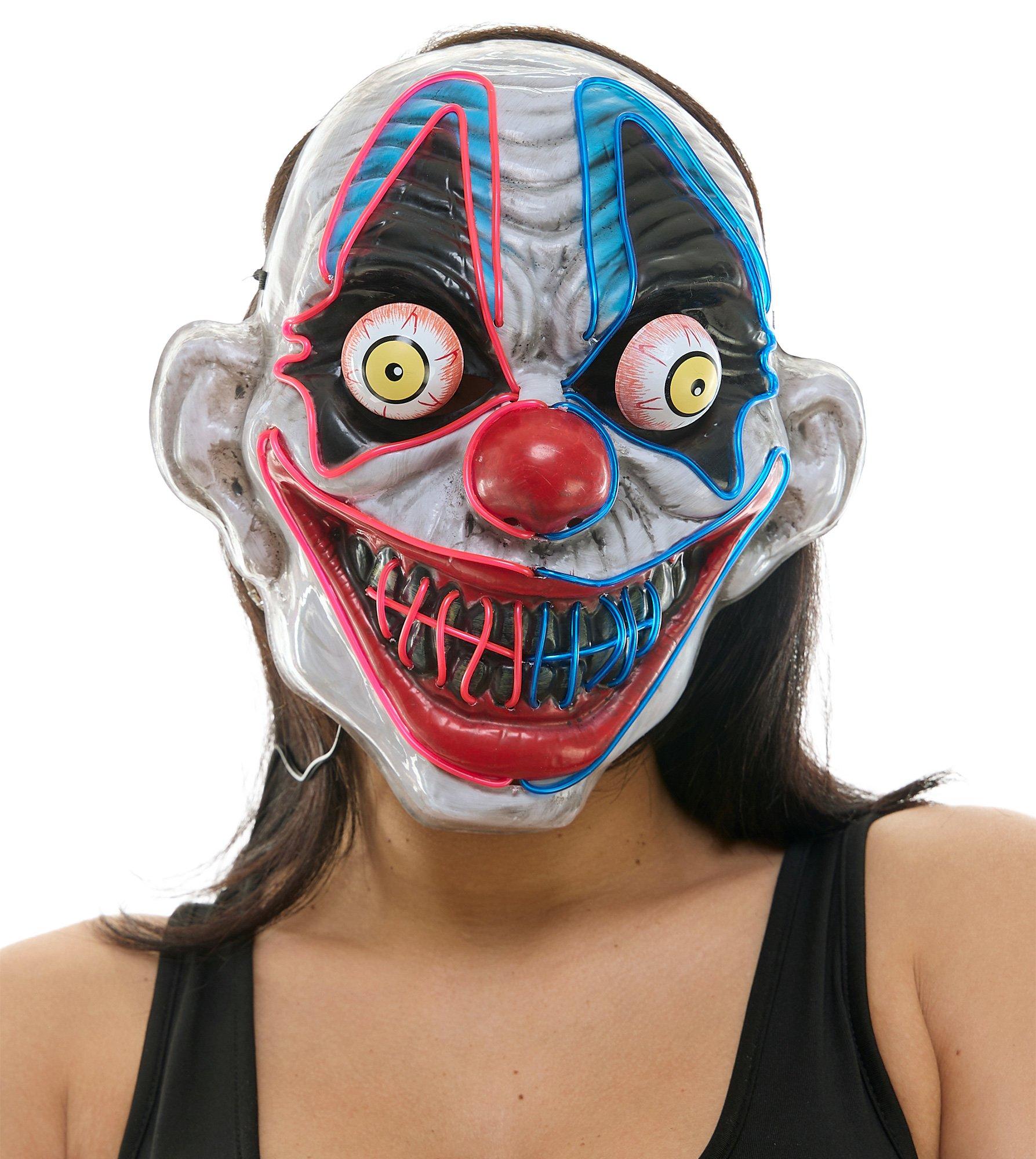 Adult Light-Up Bulging Eyes Clown Mask - Image 2