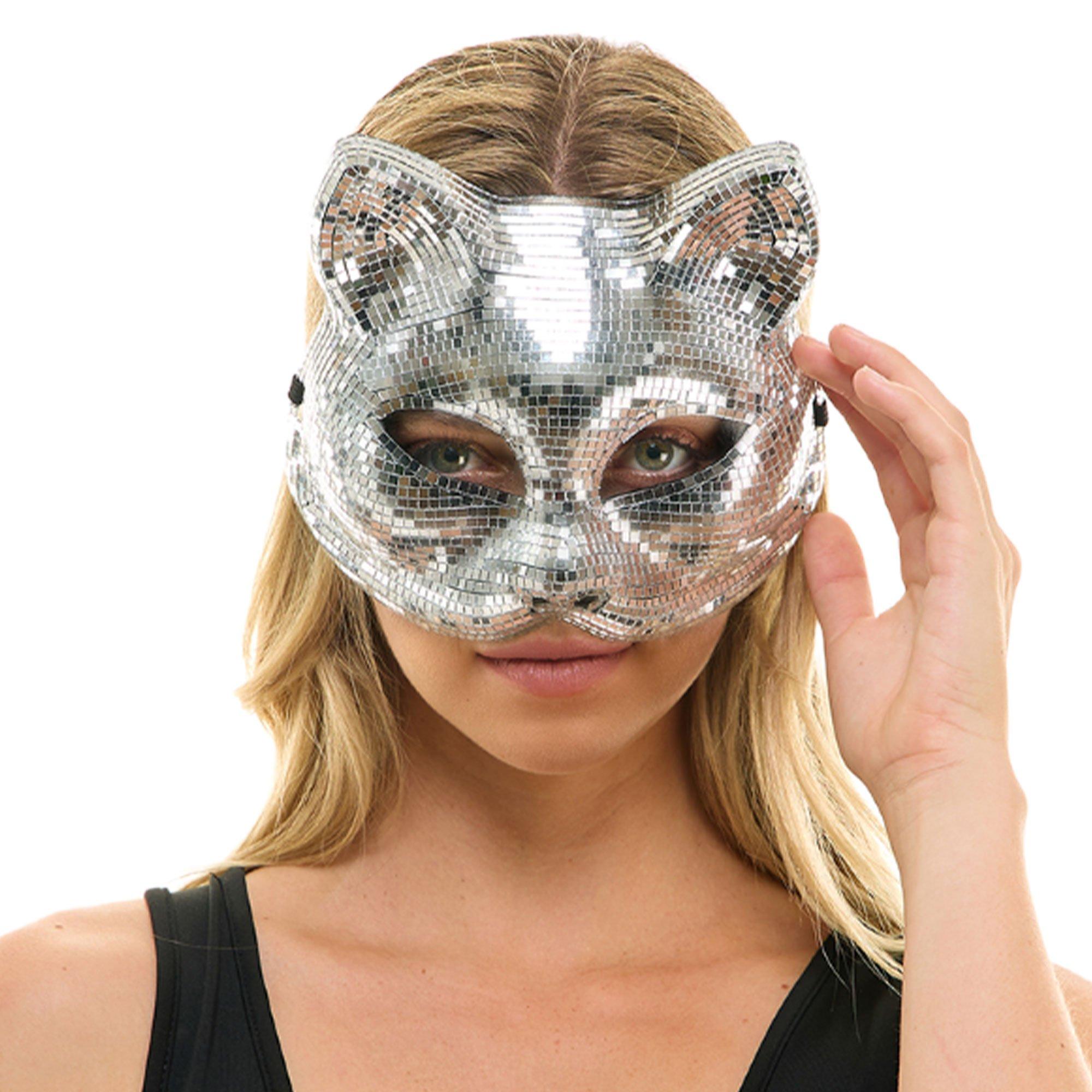 Mirrored Cat Half Mask - Image 3
