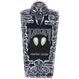 Scarecrow™ Glow-in-the-Dark Deluxe Vampire Fang Set. 14mm. 2pc