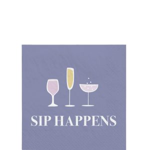 Sip Happens Beverage Napkins. 5in. 20ct