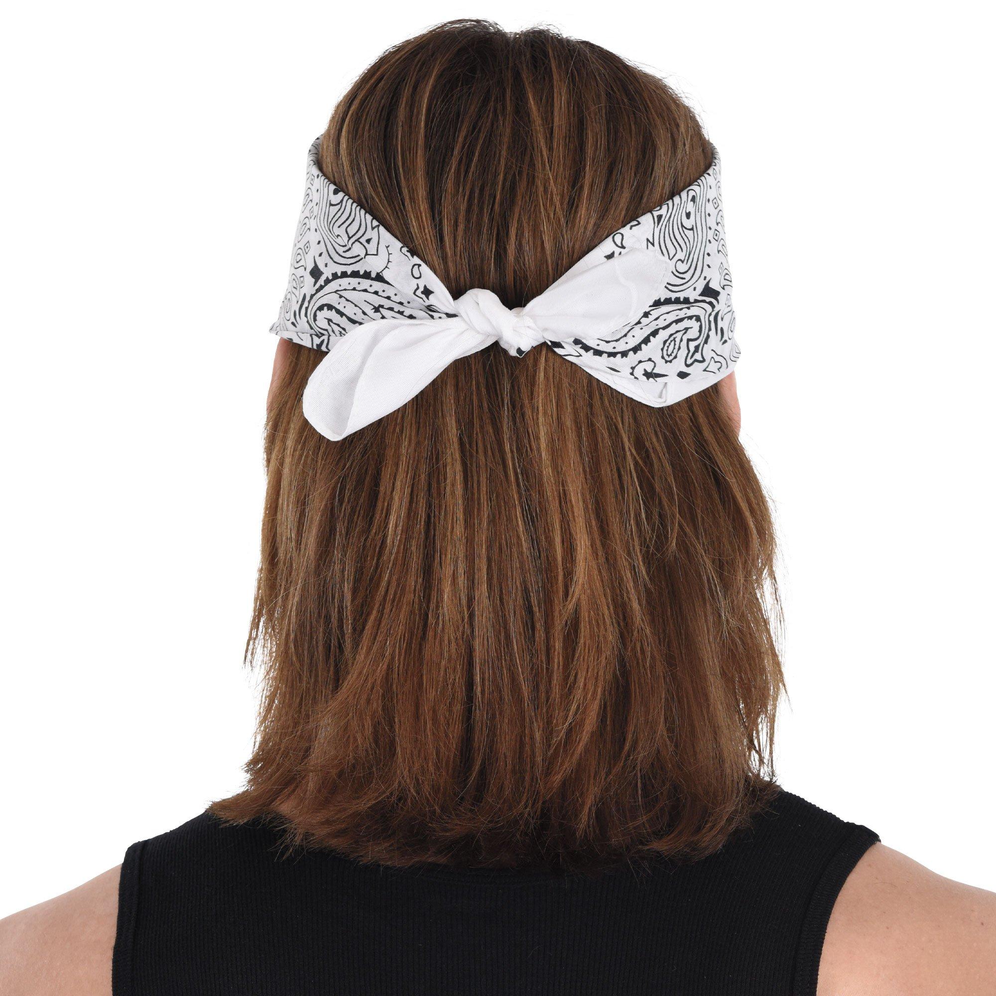 90s Rhinestone White Bandana - Image 4