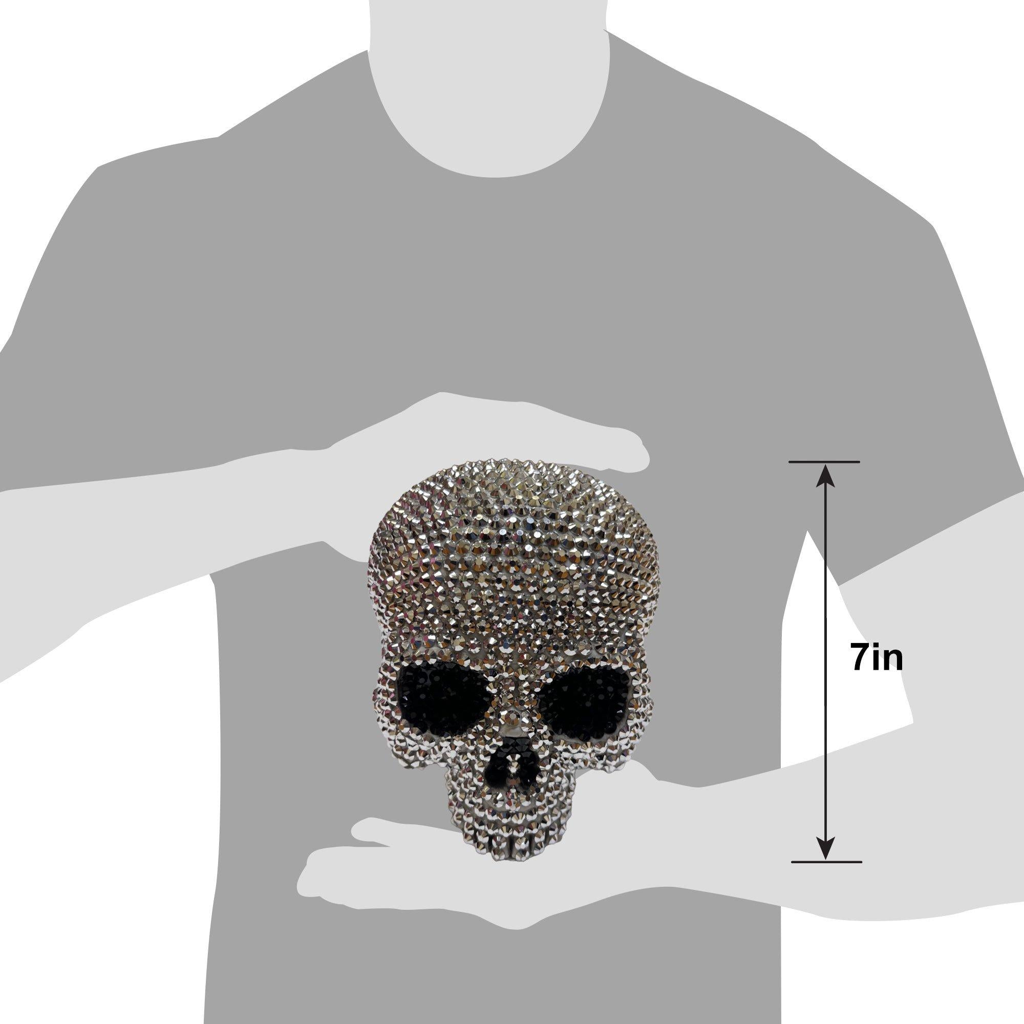 Rhinestone Skull Decoration. 7in x 5in - Image 4
