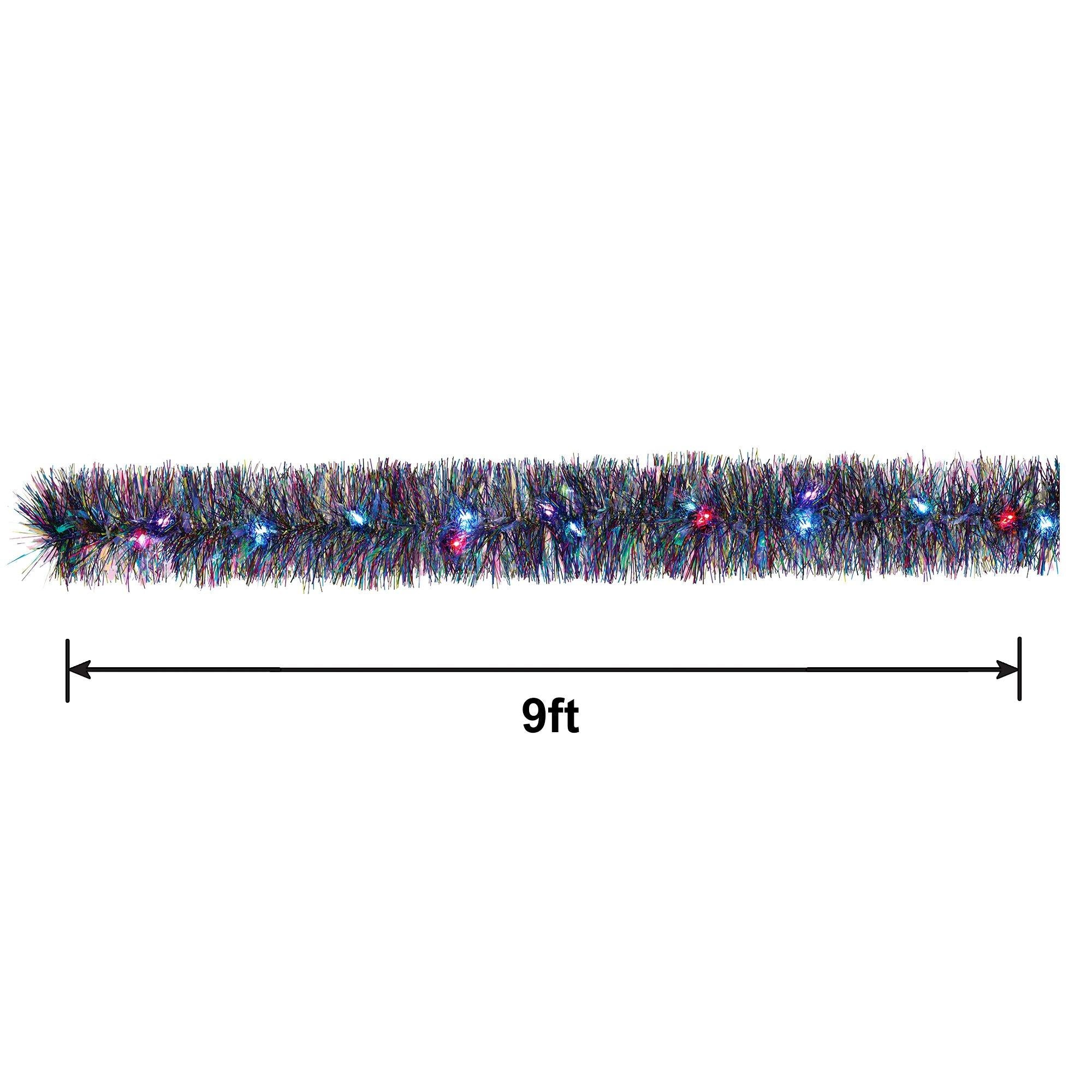 Light-Up Starlight Tinsel Garland. 9ft - Image 2