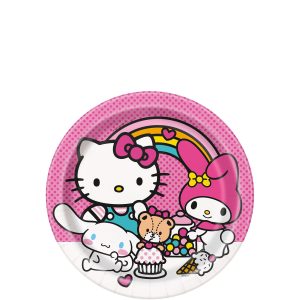 Hello Kitty and Friends Dessert Plates. 7in. 8ct - Sanrio