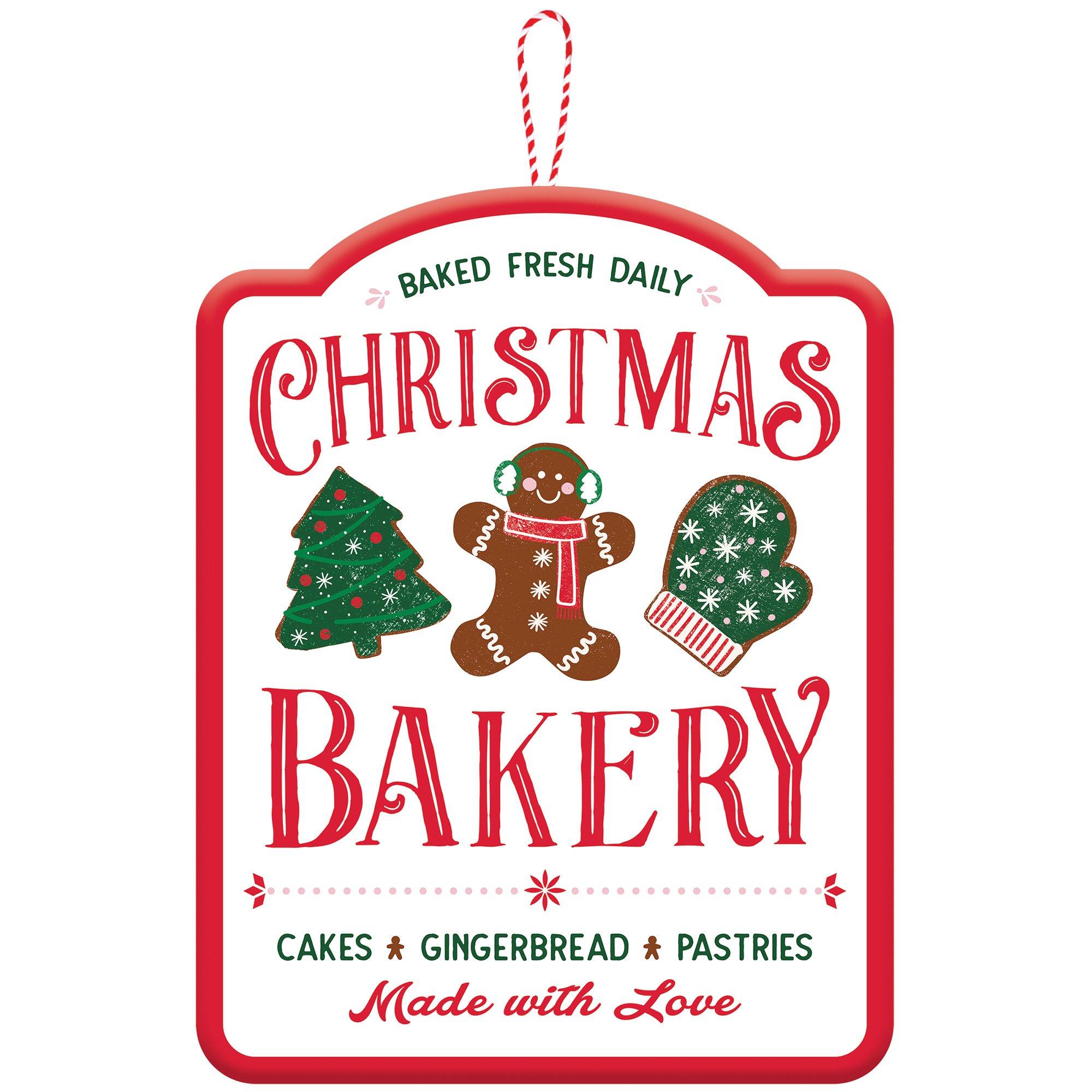 Christmas Bakery MDF Hanging Sign. 14in x 18in - Cocoa Bar
