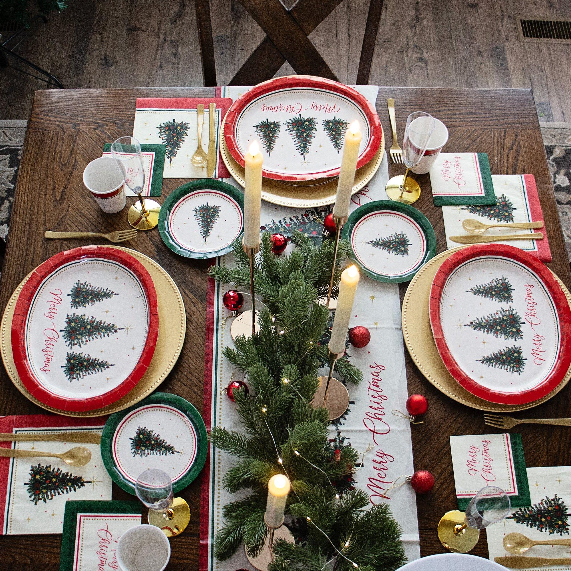Elegant Evergreen Paper Dessert Plates. 7in. 20ct - Image 2