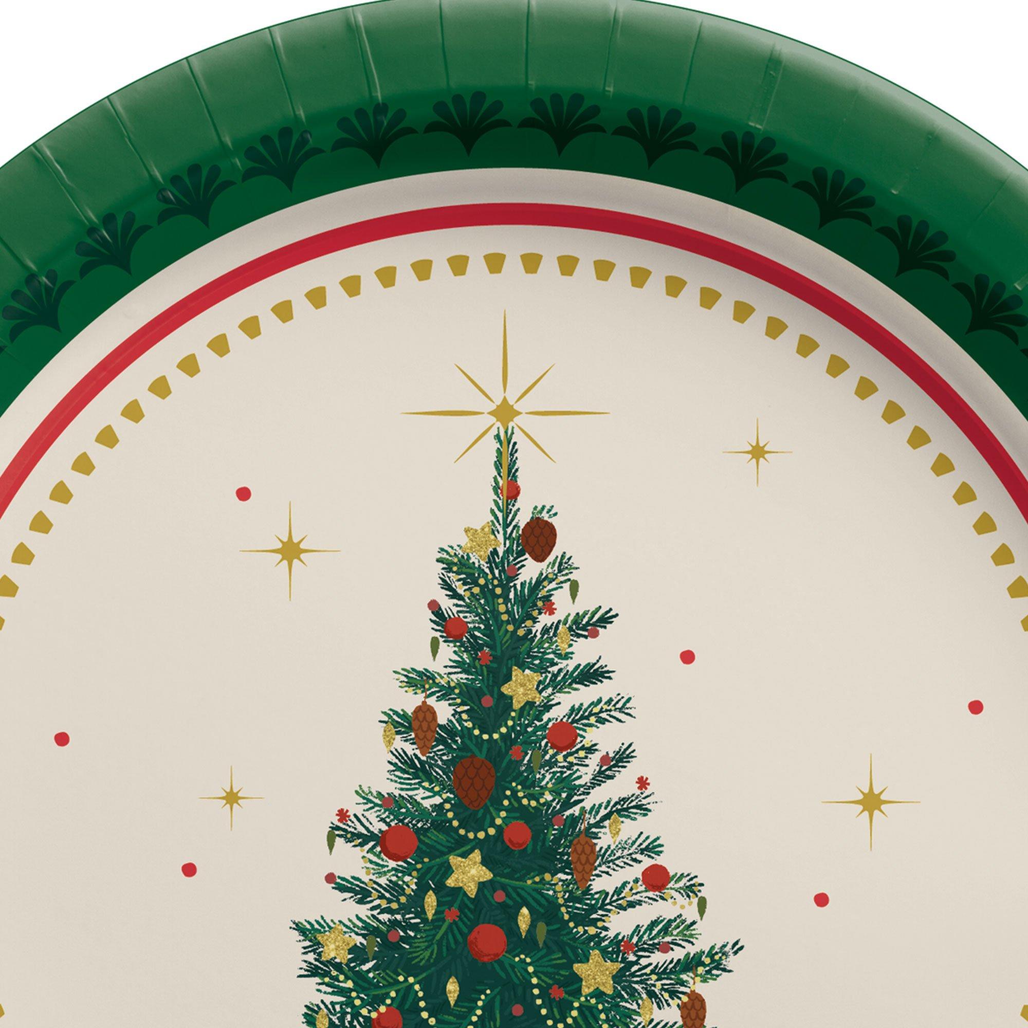 Elegant Evergreen Paper Dessert Plates. 7in. 20ct - Image 4