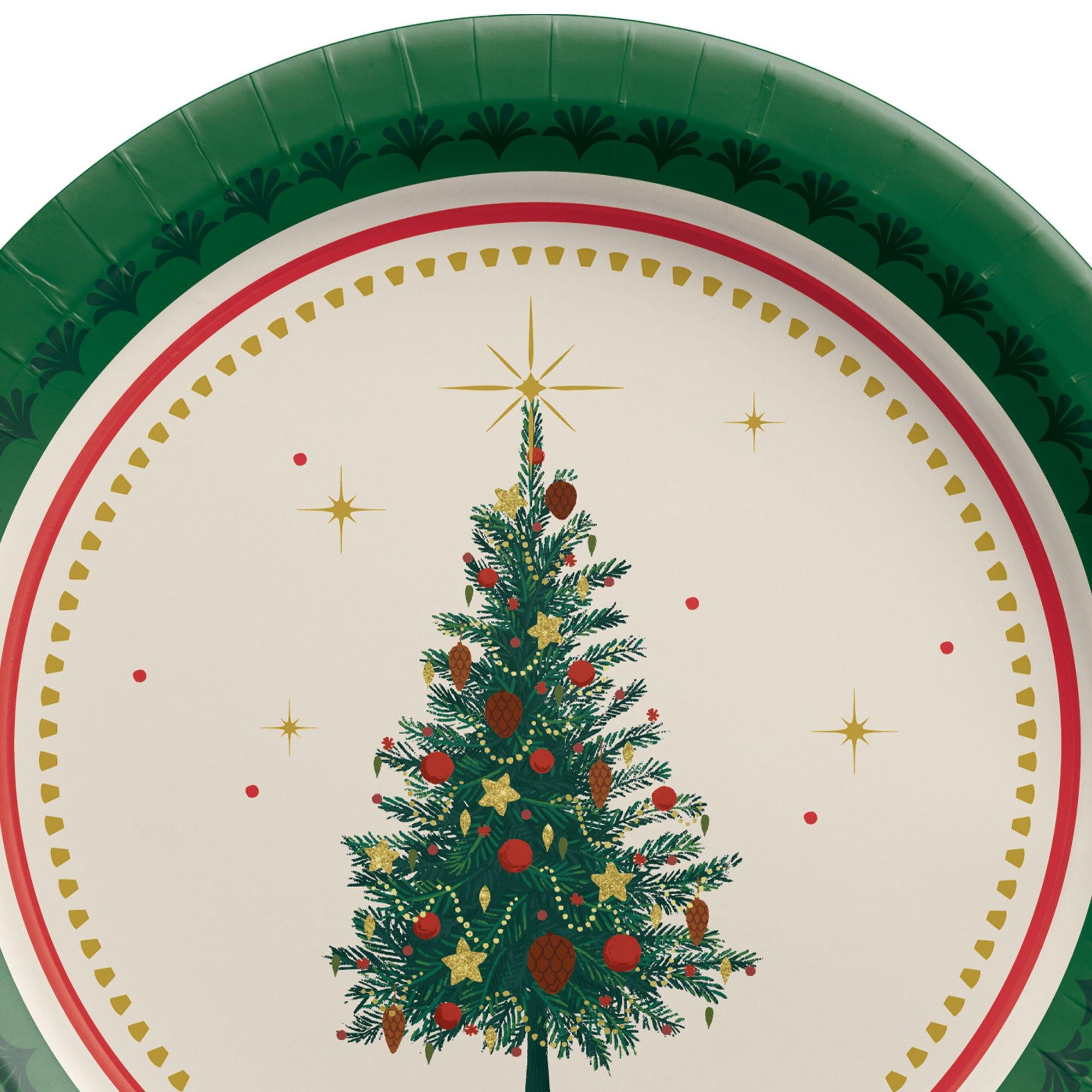 Elegant Evergreen Paper Dessert Plates. 7in. 20ct - Image 5