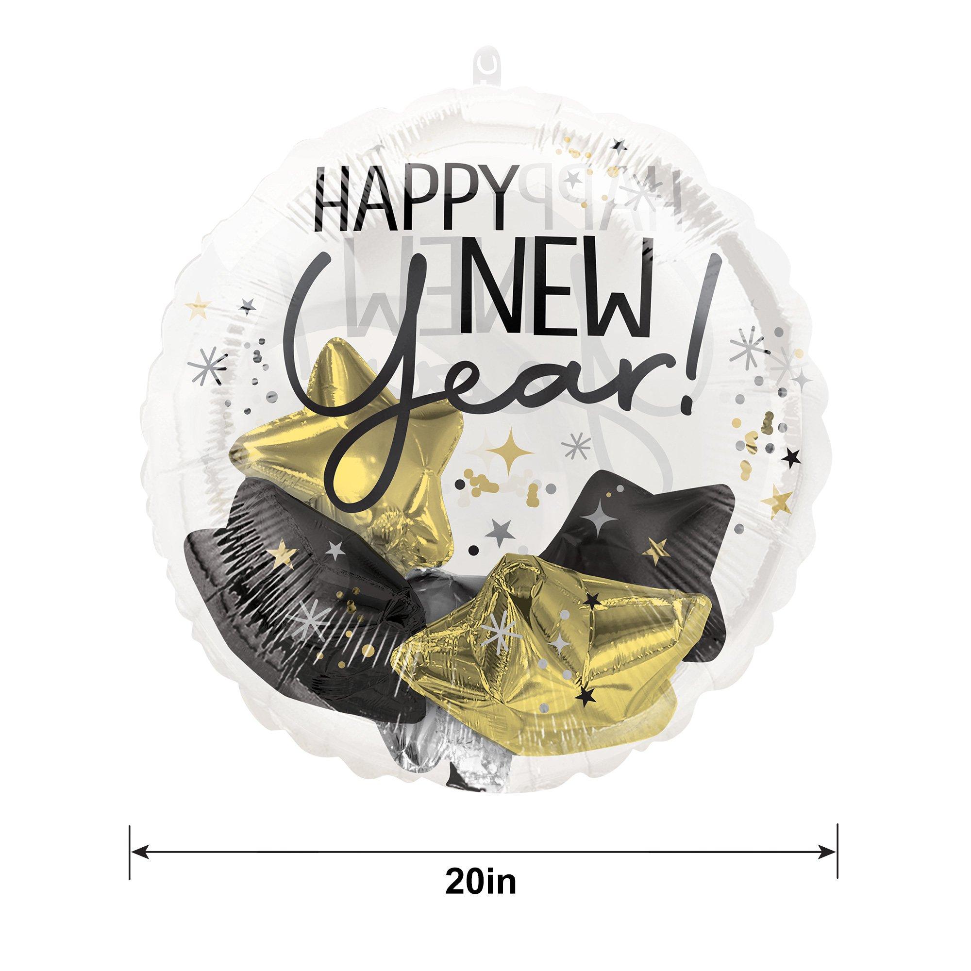 Bubbly Happy New Year Stuffed Plastic Balloon. 20in - Image 4