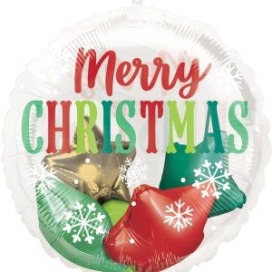North Pole Express Merry Christmas Stuffed Plastic Balloon. 20in