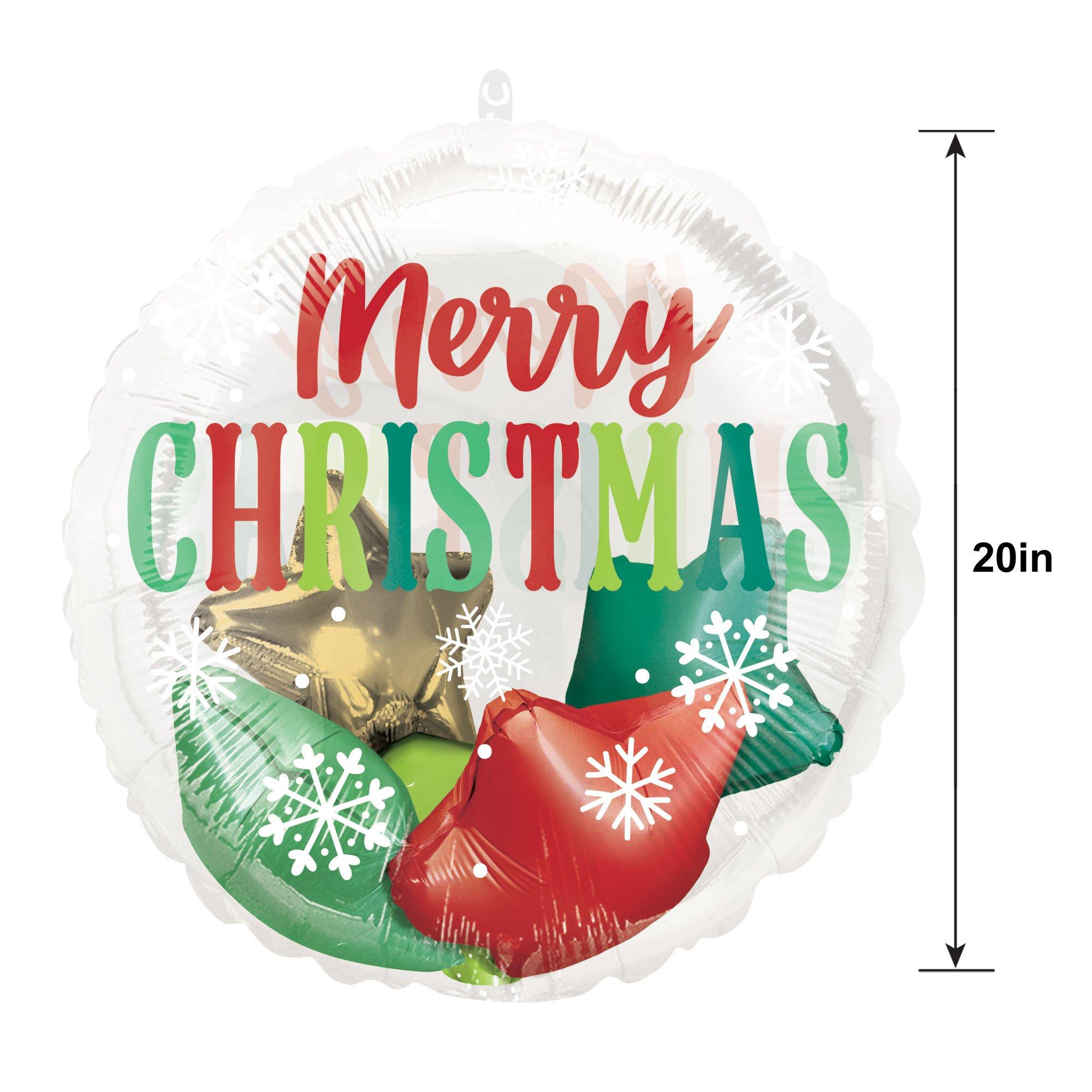 North Pole Express Merry Christmas Stuffed Plastic Balloon. 20in - Image 2