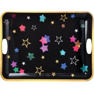 Starlight New Year's Eve Melamine Serving Tray. 19.68in x 14.3in