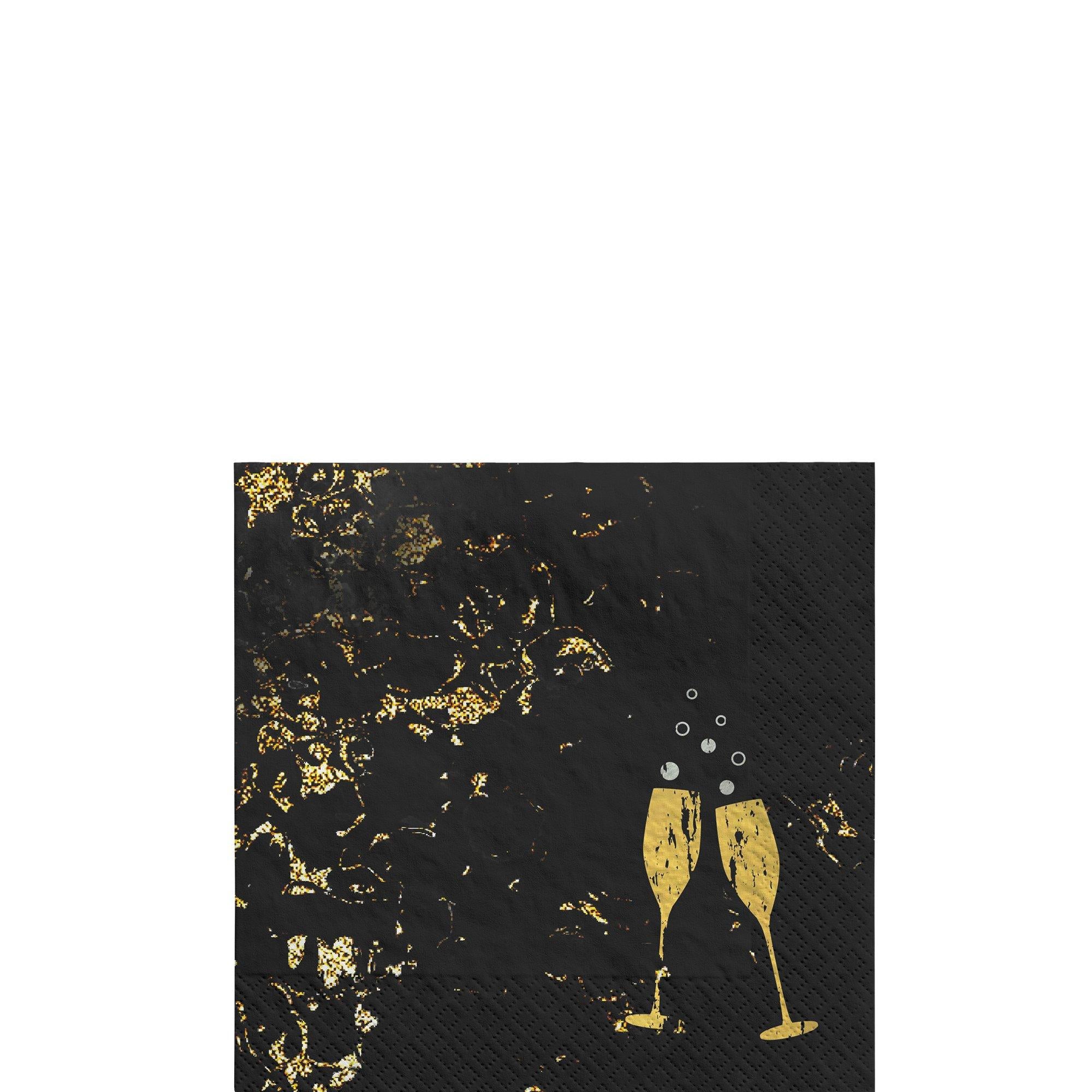 Cheers to the New Year Paper Beverage Napkins. 5in. 40ct
