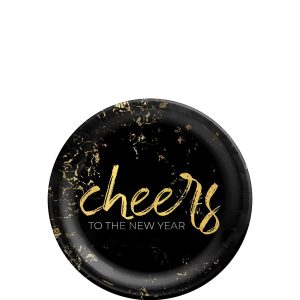 Cheers to the New Year Paper Dessert Plates. 6.75in. 20ct