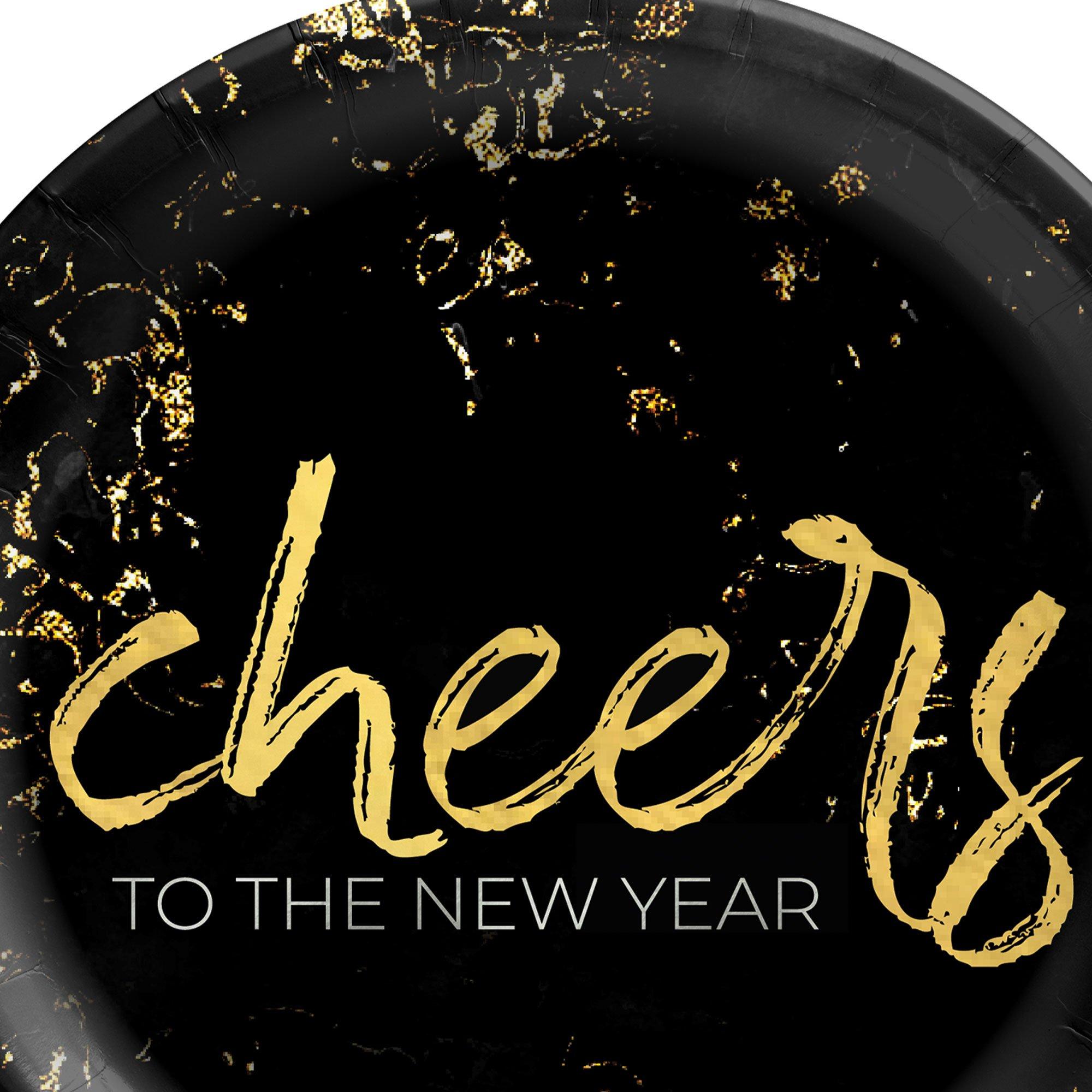 Cheers to the New Year Paper Dessert Plates. 6.75in. 20ct - Image 4