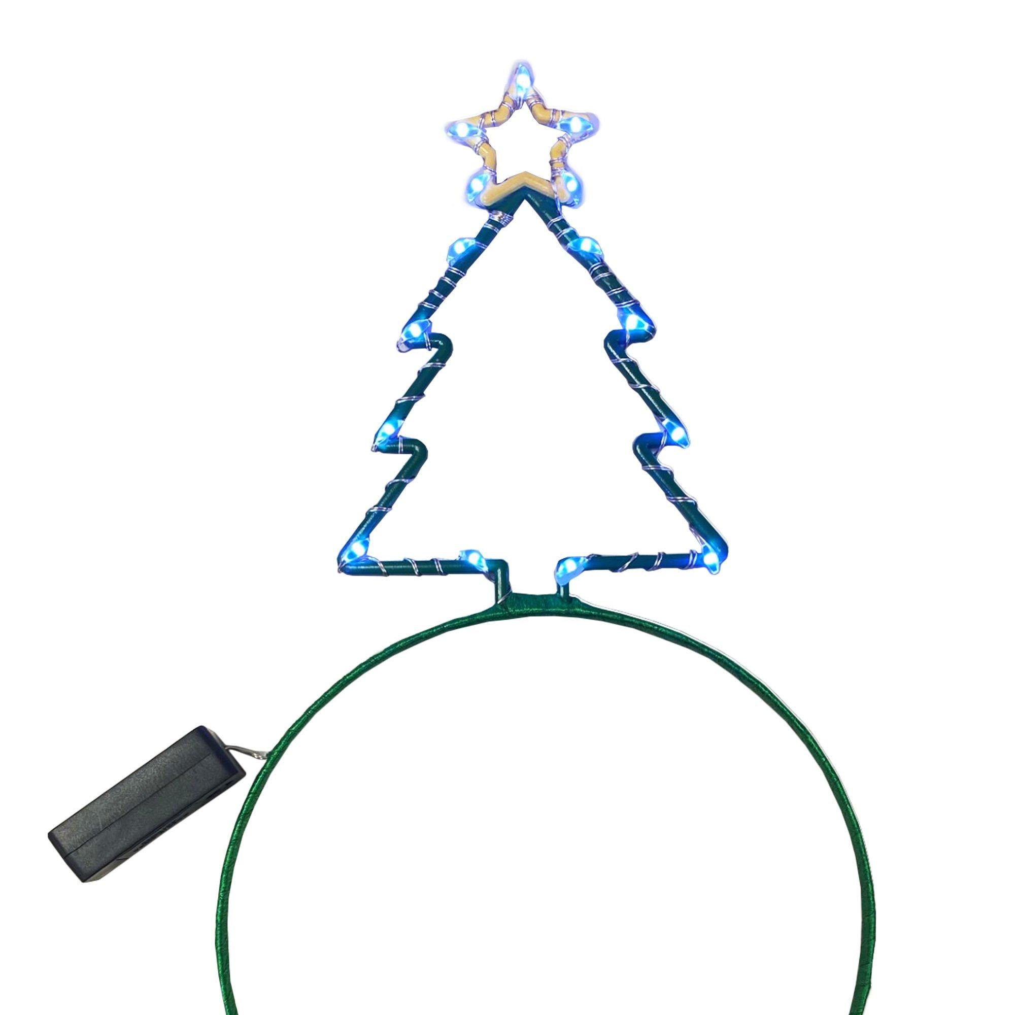 Light-Up Christmas Tree Outline Headband - Image 2