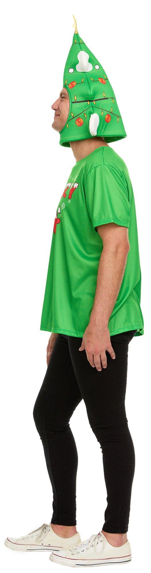 Adult Christmas Tree T-shirt & Mask Costume Accessory Kit - Image 2