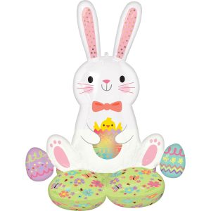 AirLoonz® Easter Bunny Foil Balloon. 3.75ft - Bunny Love