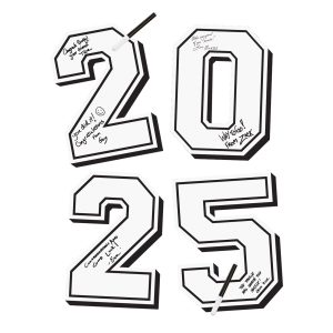 2025 Autograph Number Cutouts. 4 ct