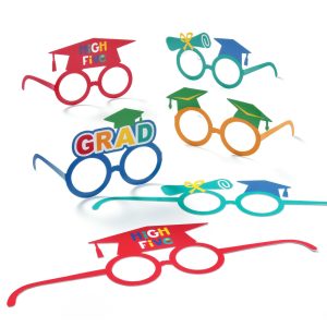 Grad Fun Paper Glasses. 8-Pack